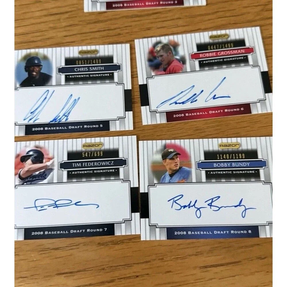 2008 Razor Signature Series Autograph Card Lot (29 Cards) Aaron Hicks Dual /99